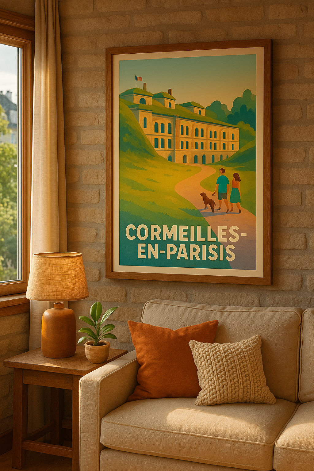 Affiche Cormeilles-en-Parisis — Promenade au cœur d'un patrimoine unique · poster d'art de Cormeilles-en-Parisis