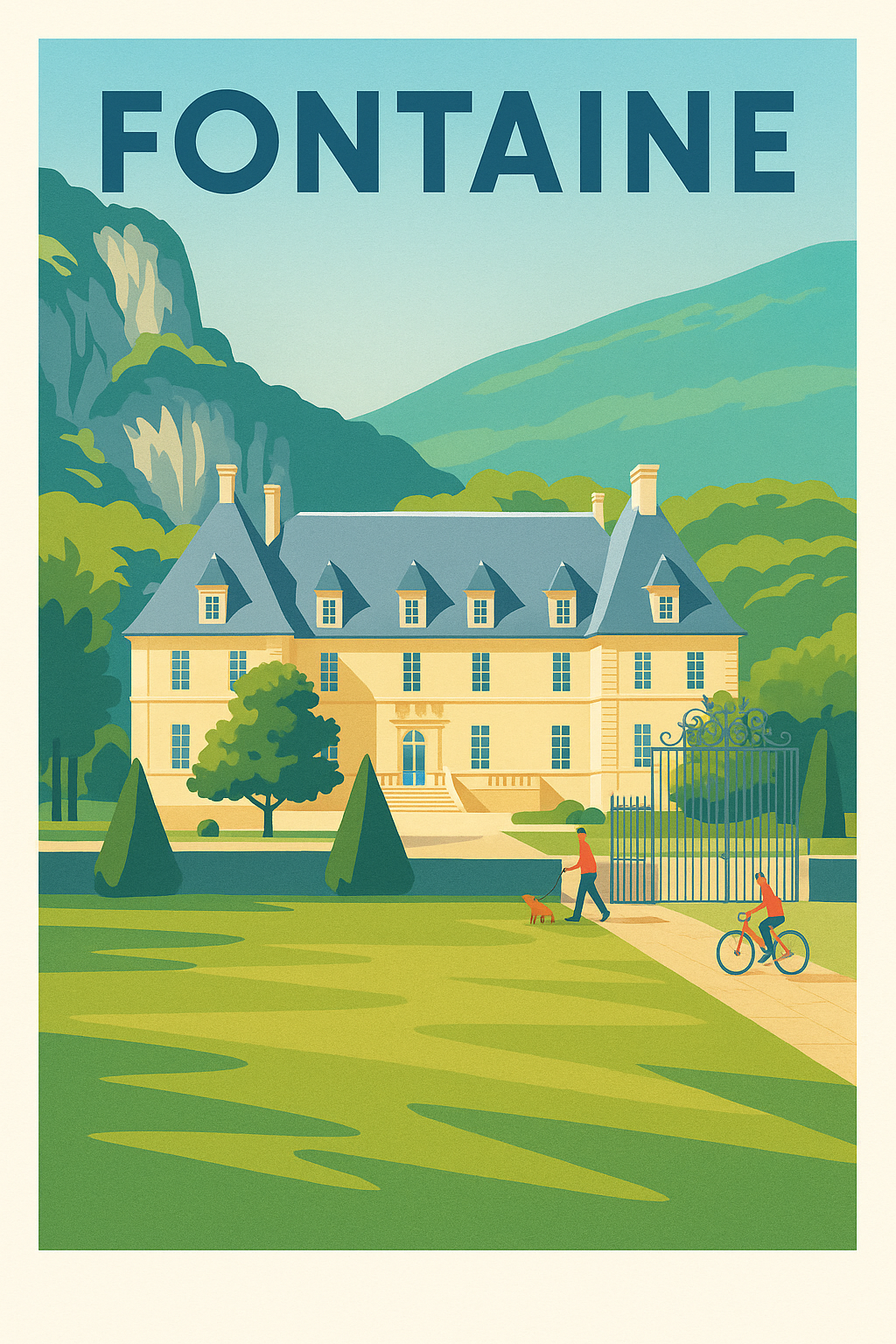 Affiche de Fontaine - Élégance et nature au cœur des Alpes