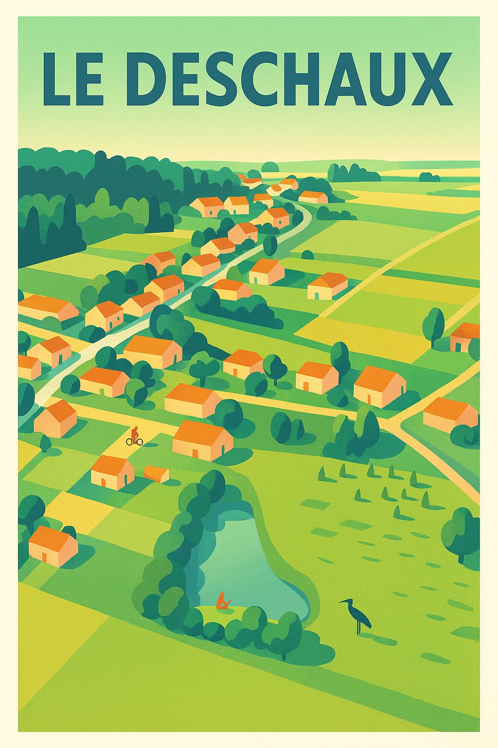 Affiche de Le Deschaux - Une vue bucolique et apaisante