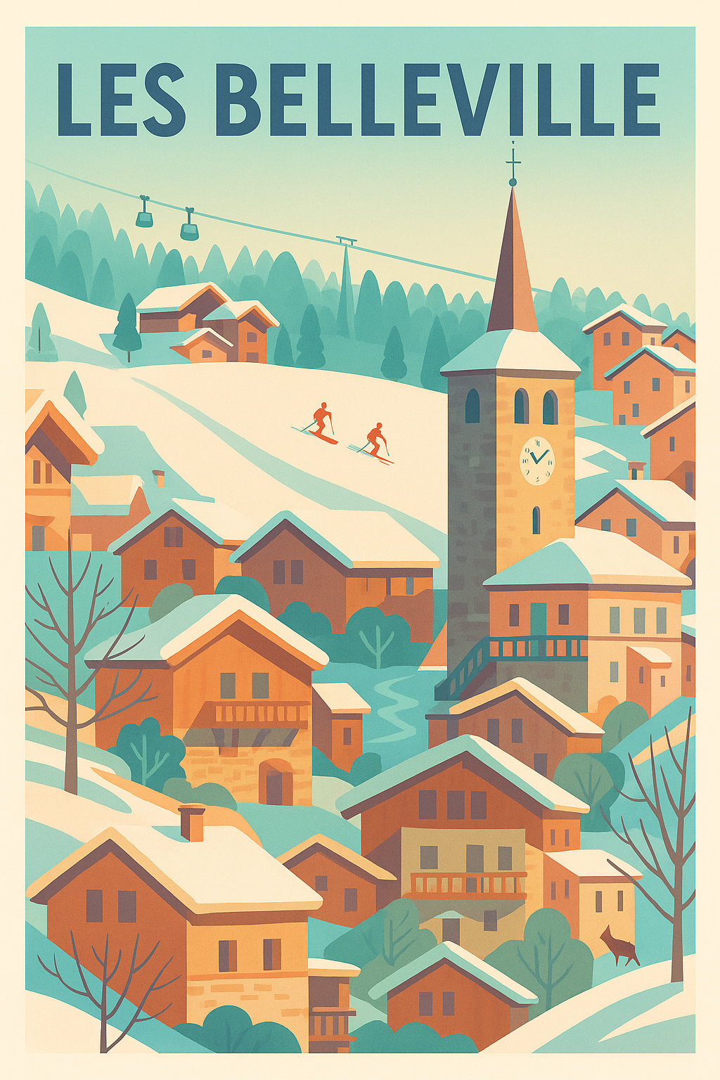 Affiche de Les Belleville - Évasion hivernale dans un village alpin