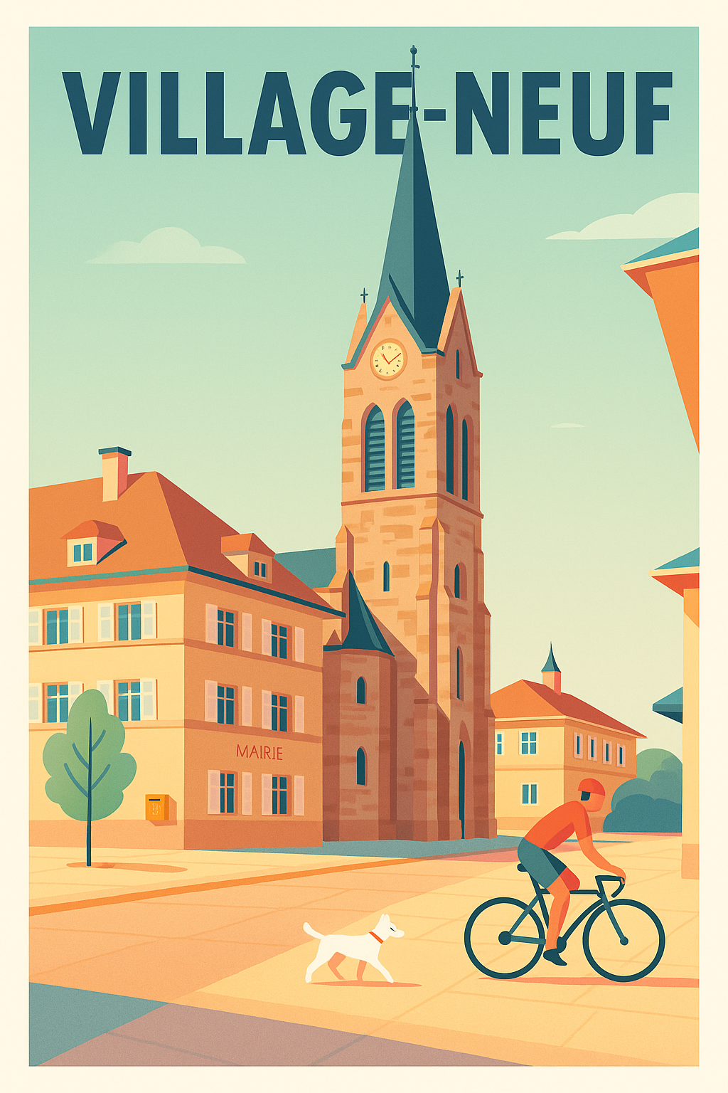 Affiche de Village-Neuf - Charme et tranquillité au cœur de l'Alsace