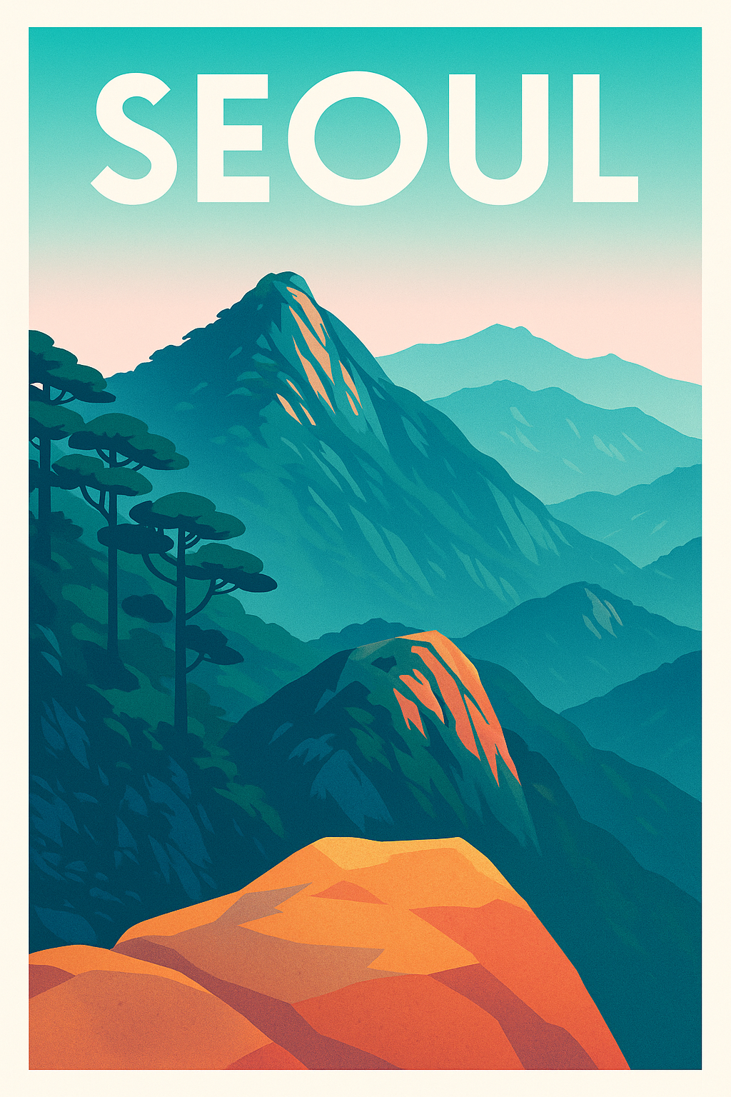 Affiche de Séoul - Évasion au cœur des montagnes coréennes