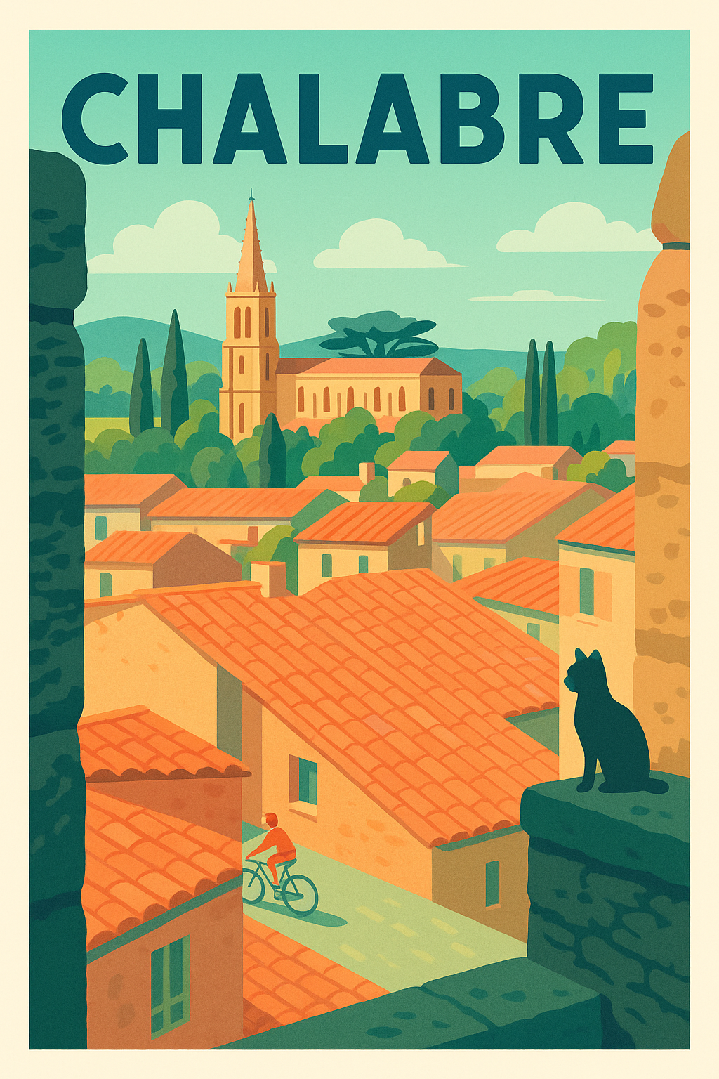 Affiche de Chalabre - Charme et Sérénité en Pays Cathare