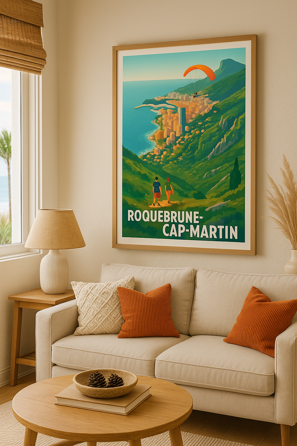 Mise en situation Affiche Roquebrune-Cap-Martin - Évasion et panorama méditerranéen