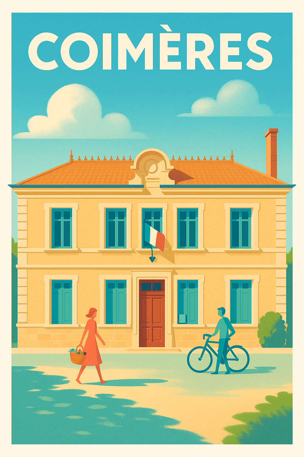 Affiche de Coimères - Charme paisible et tradition locale