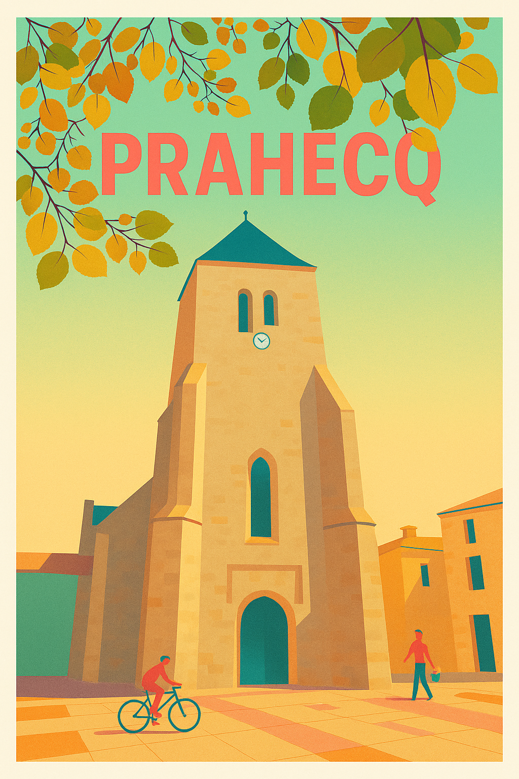 Affiche de Prahecq - L'élégance intemporelle au cœur du village