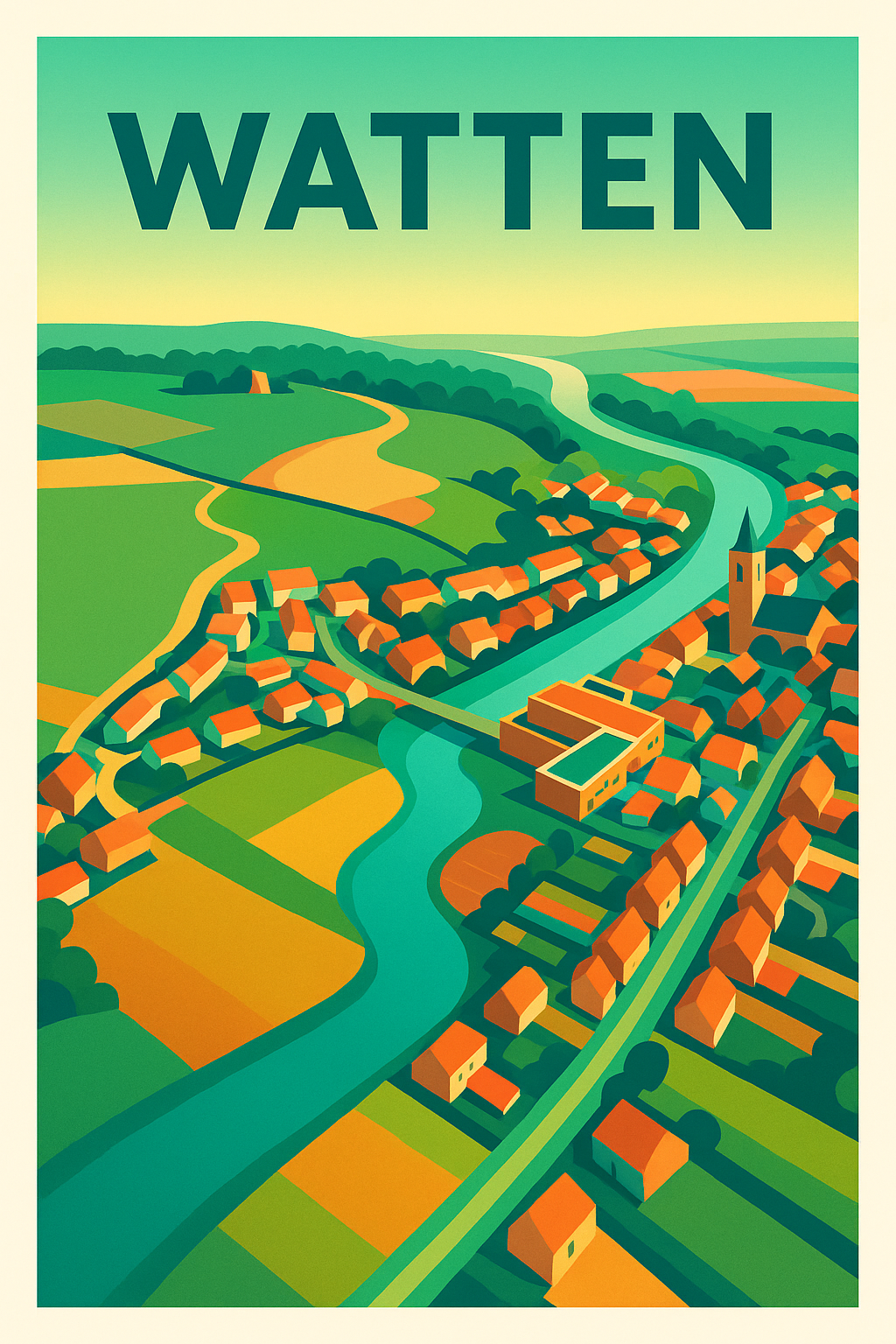 Affiche de Watten - Découvrez le charme du Pays des Moulins