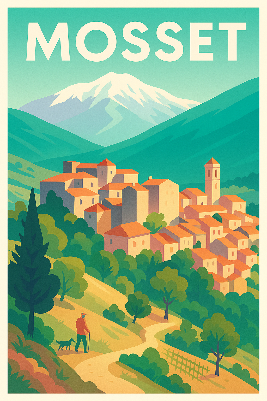 Affiche de Mosset - Village perché au cœur des Pyrénées