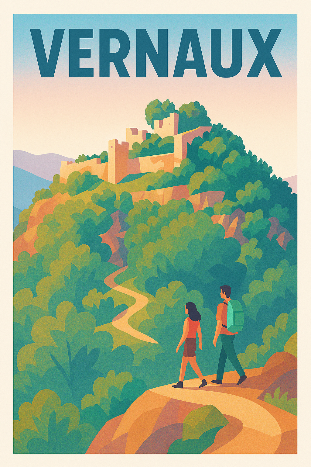 Affiche Vernaux — Escapade nature au cœur des ruines · poster d'art de Vernaux