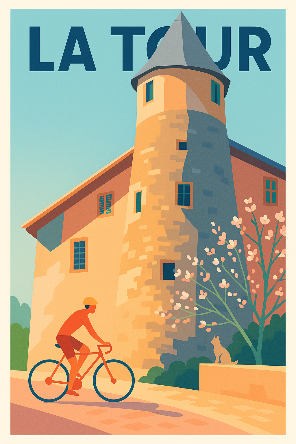 Affiche de La Tour - Évasion et patrimoine à vélo
