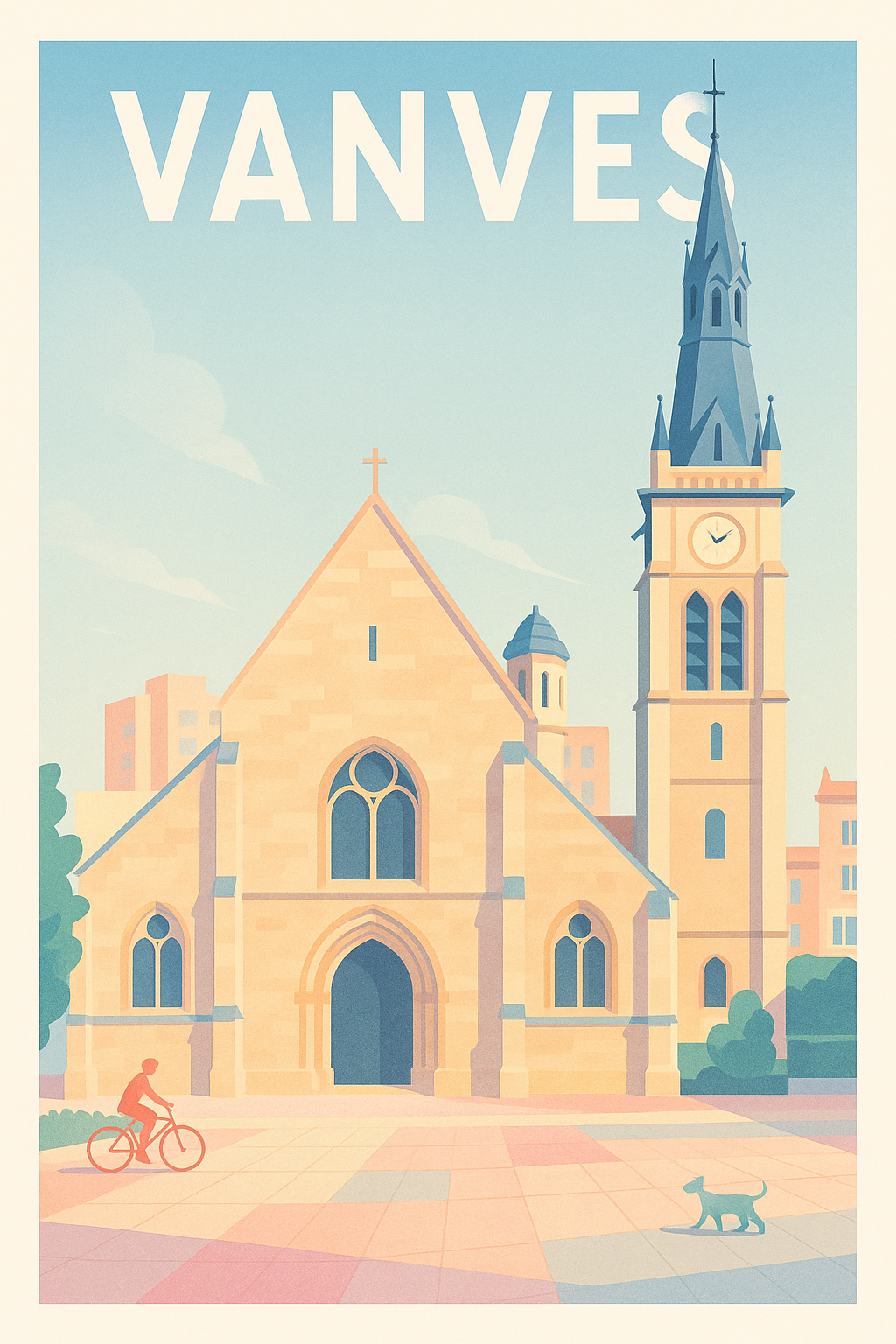 Affiche Vanves — Charme et Sérénité au Cœur de la Ville · poster d'art de Vanves