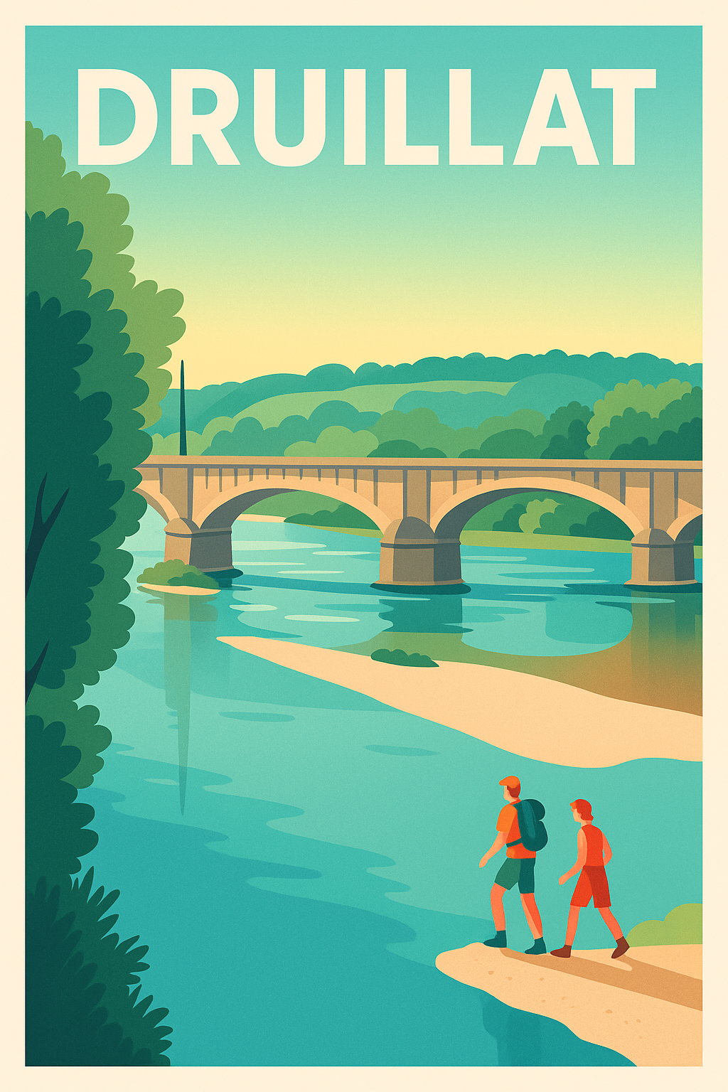 Affiche de Druillat - Évasion et nature au fil de l'eau