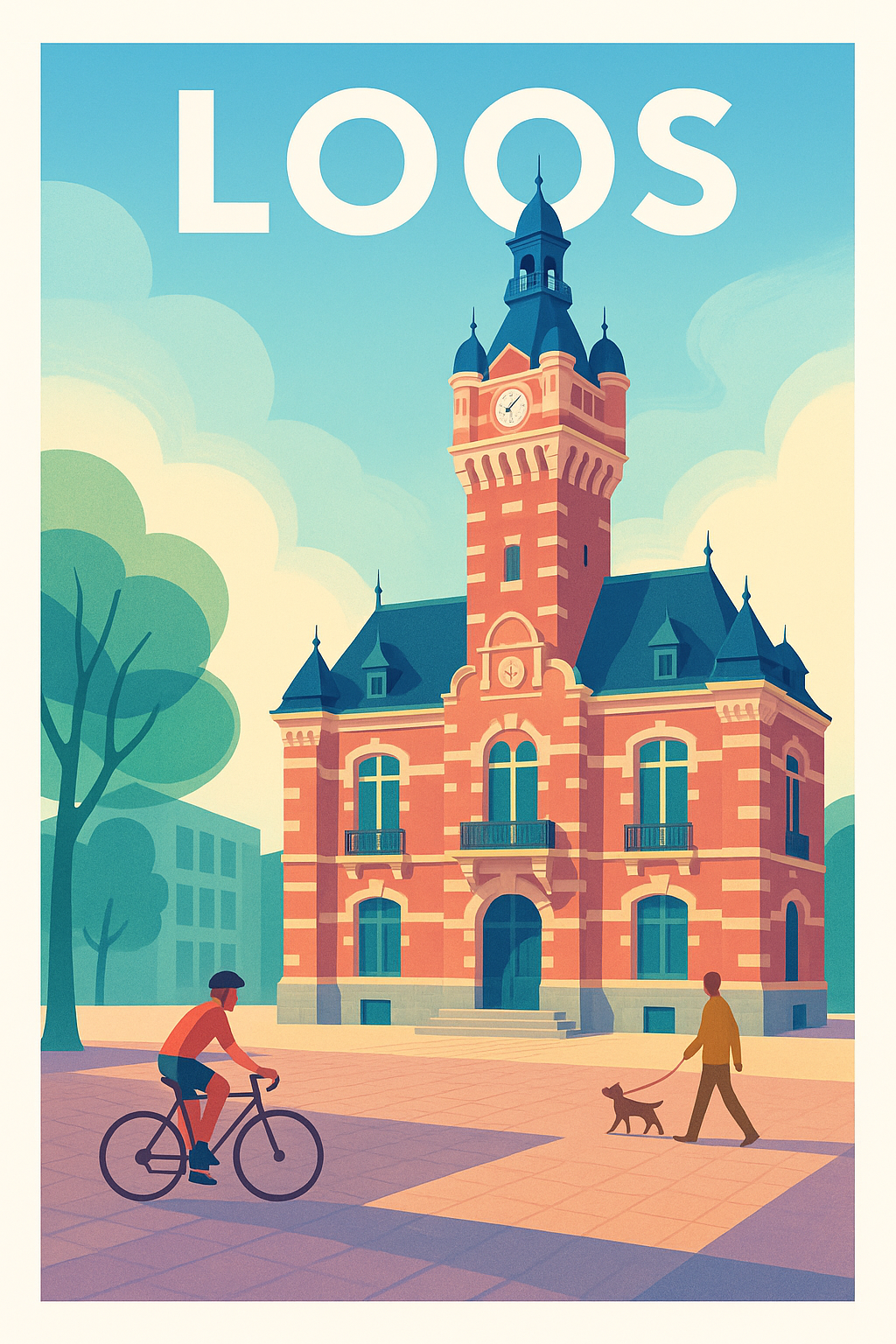 Affiche Loos — Charme et sérénité au cœur de la ville · poster d'art de Loos