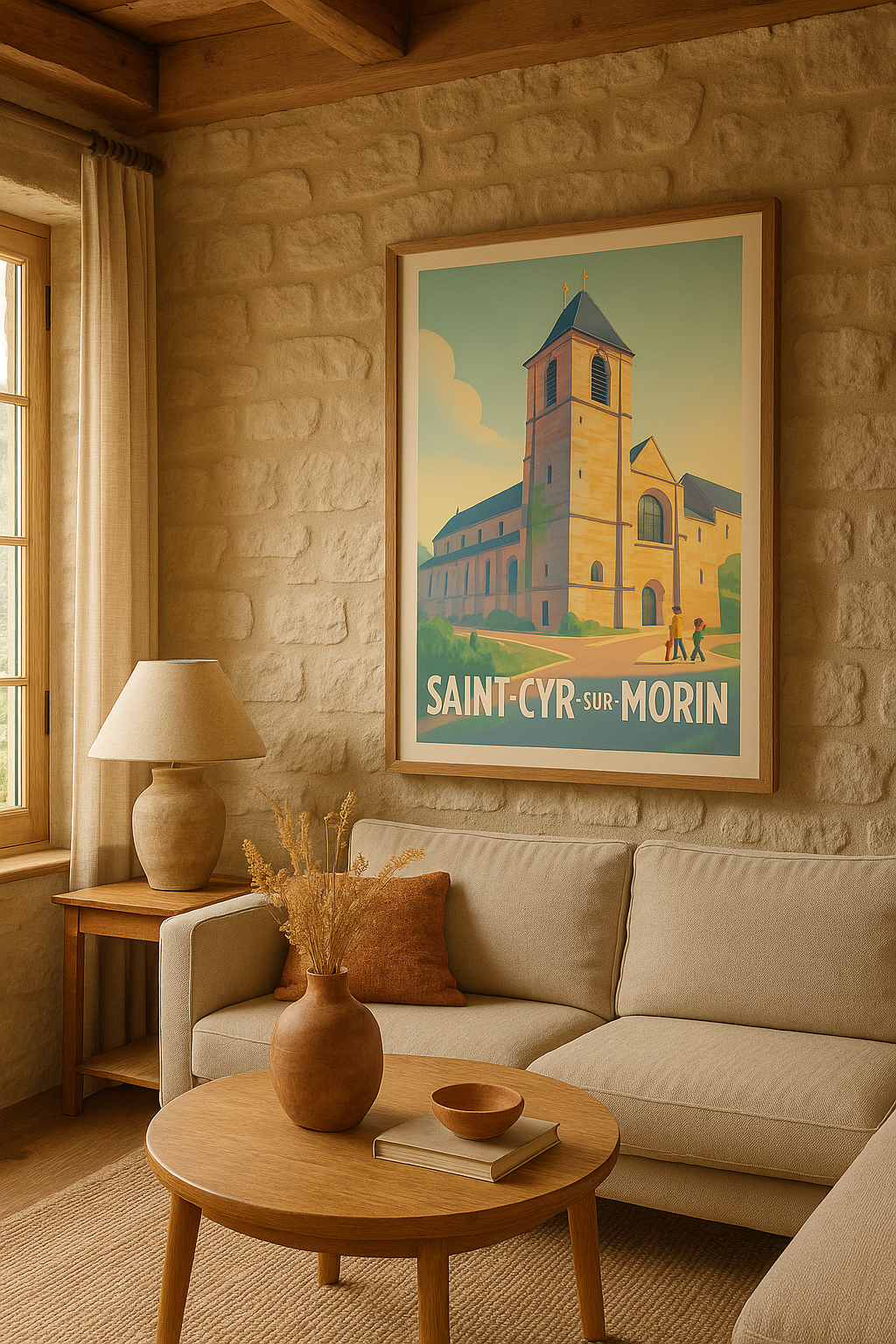 Mise en situation Affiche Saint-Cyr-sur-Morin - Charme et Sérénité au Cœur du Village