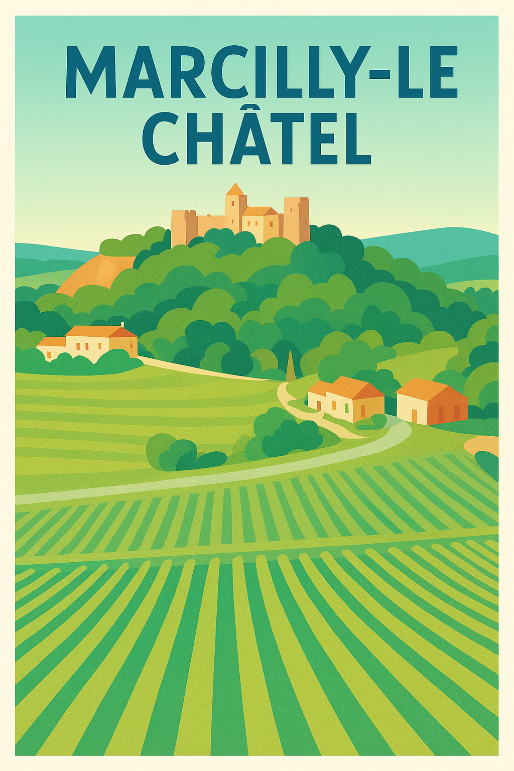 Affiche de Marcilly-le-Châtel - Charme bucolique et paysages verdoyants