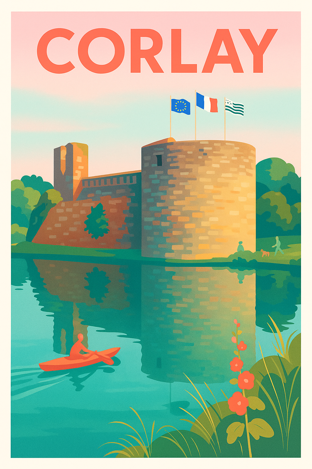 Affiche de Corlay - Tranquillité et patrimoine au fil de l'eau