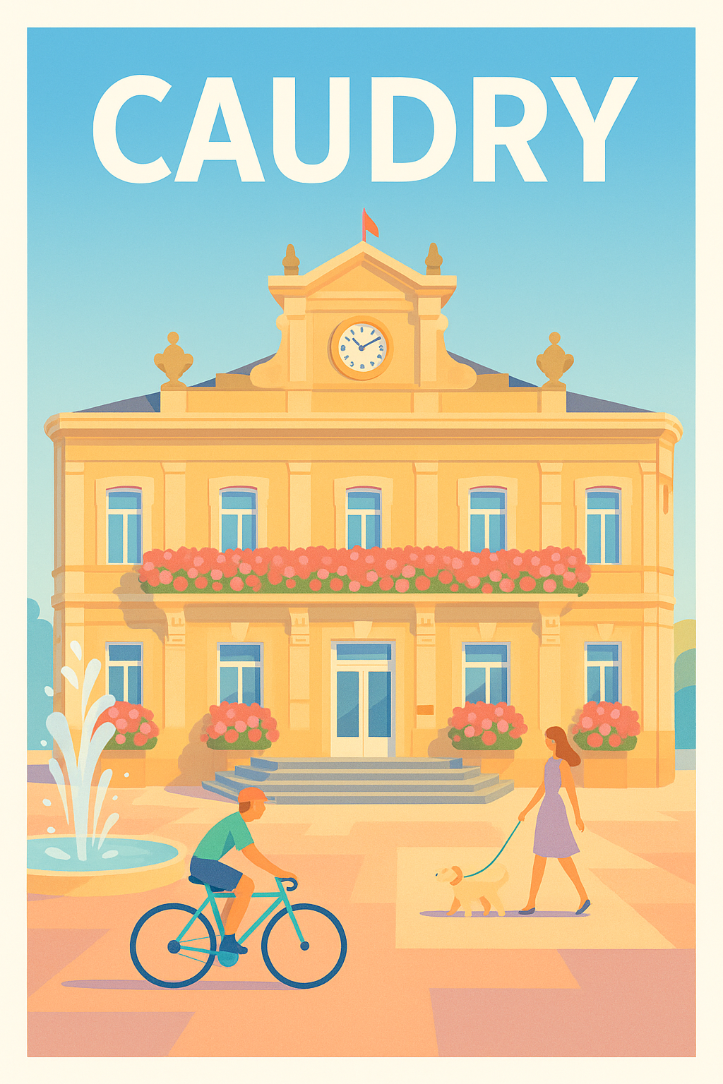 Affiche de Caudry - L'élégance paisible du centre-ville