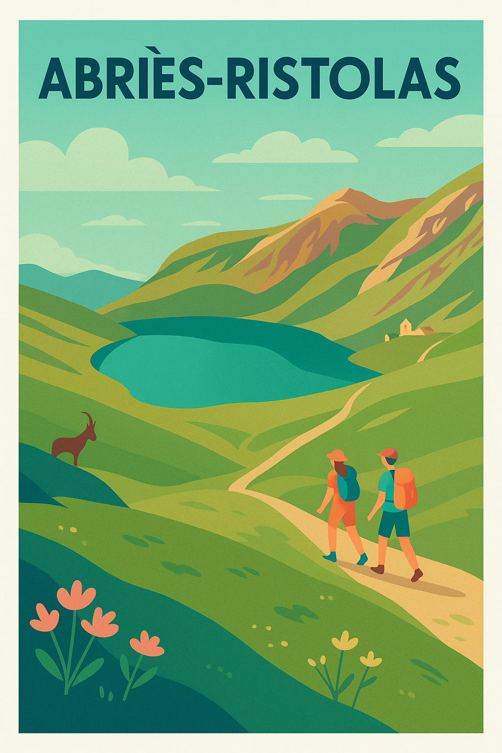 Affiche Abriès-Ristolas — Évasion et Randonnée en Montagne · poster d'art de Abriès-Ristolas
