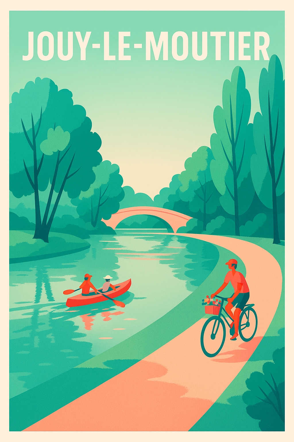 Affiche de Jouy-le-Moutier - Promenade bucolique au fil de l'eau