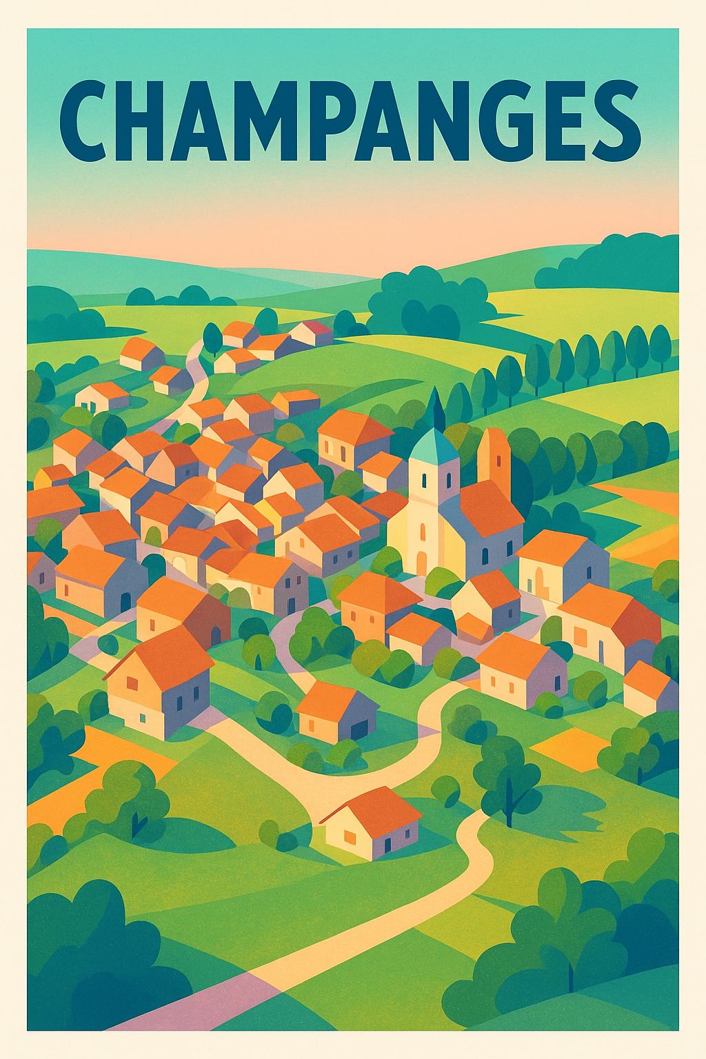 Affiche de Champanges - L'évasion bucolique au cœur de la nature