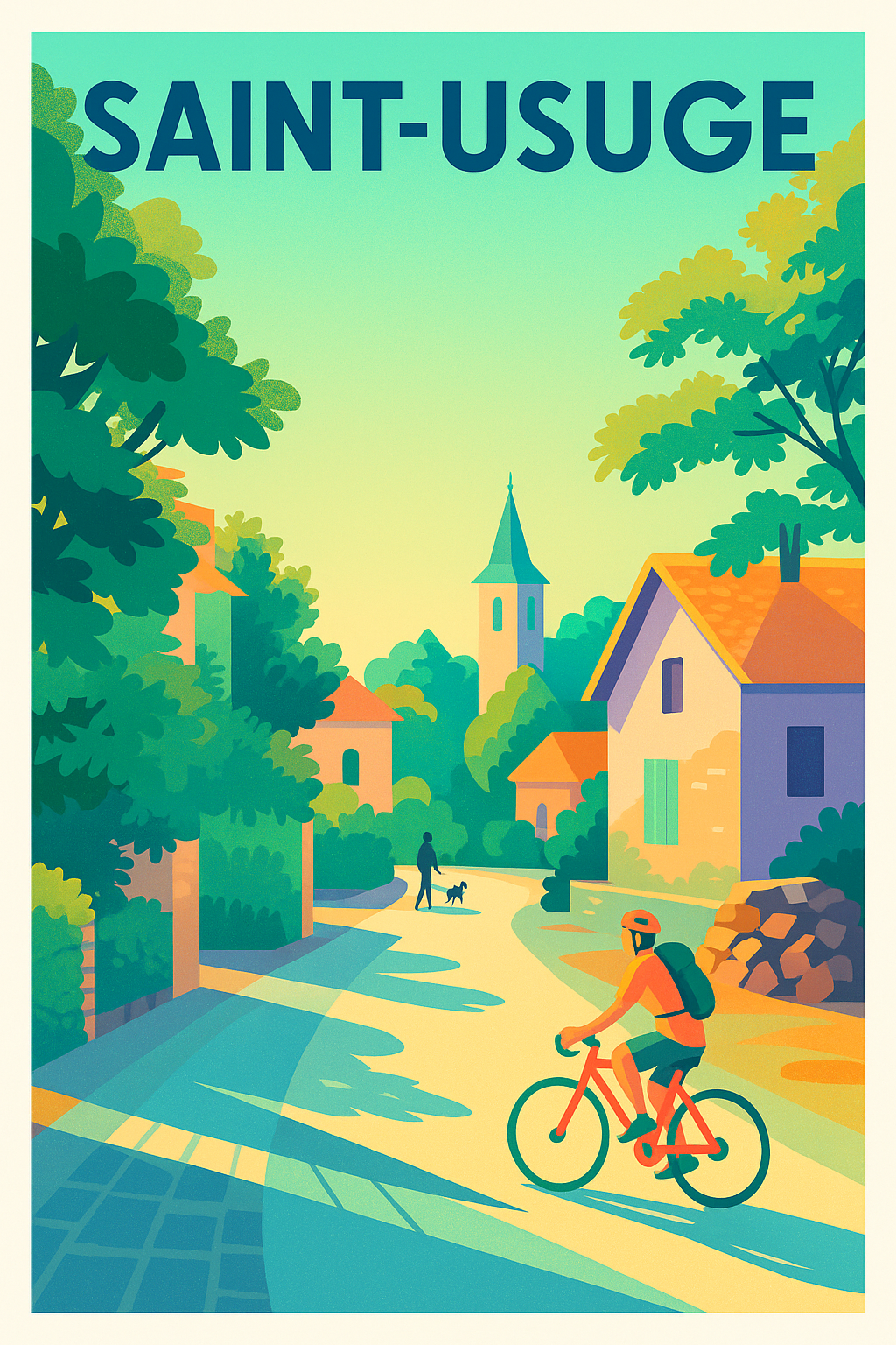 Affiche de Saint-Usuge - L'évasion à vélo au cœur du village