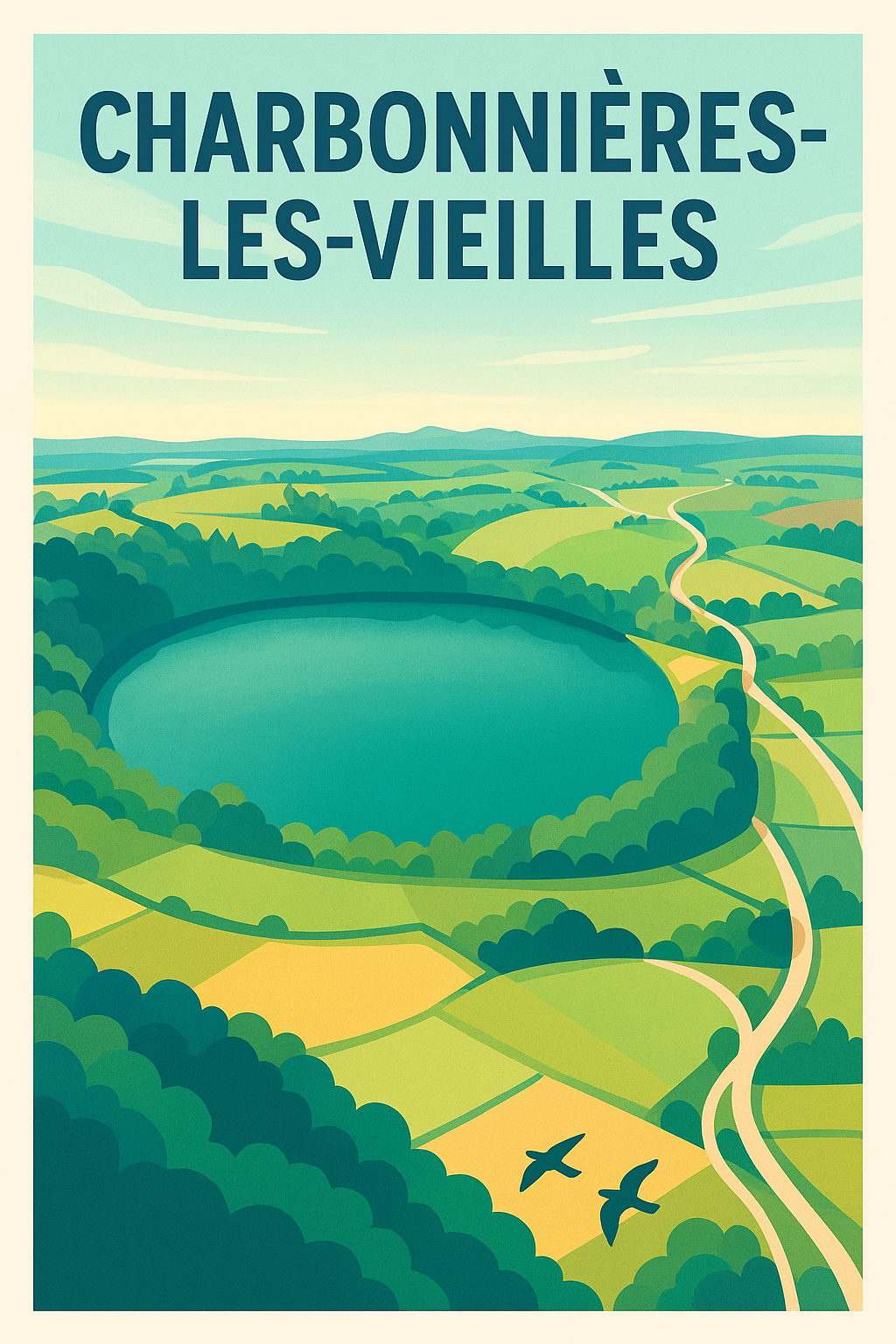 Affiche de Charbonnières-les-Vieilles - Harmonie naturelle et sérénité au cœur de l'Auvergne