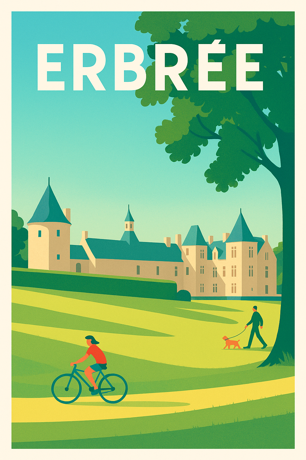 Affiche de Erbrée - L'élégance paisible de la campagne bretonne