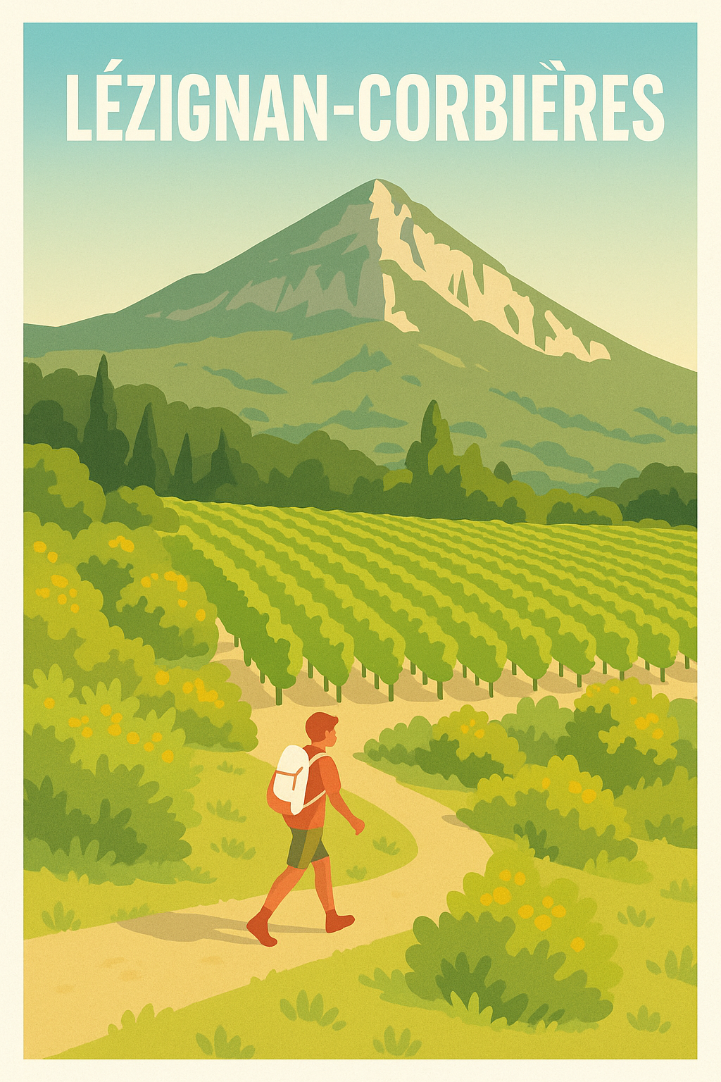 Affiche de Lézignan-Corbières - Balade au cœur des vignobles