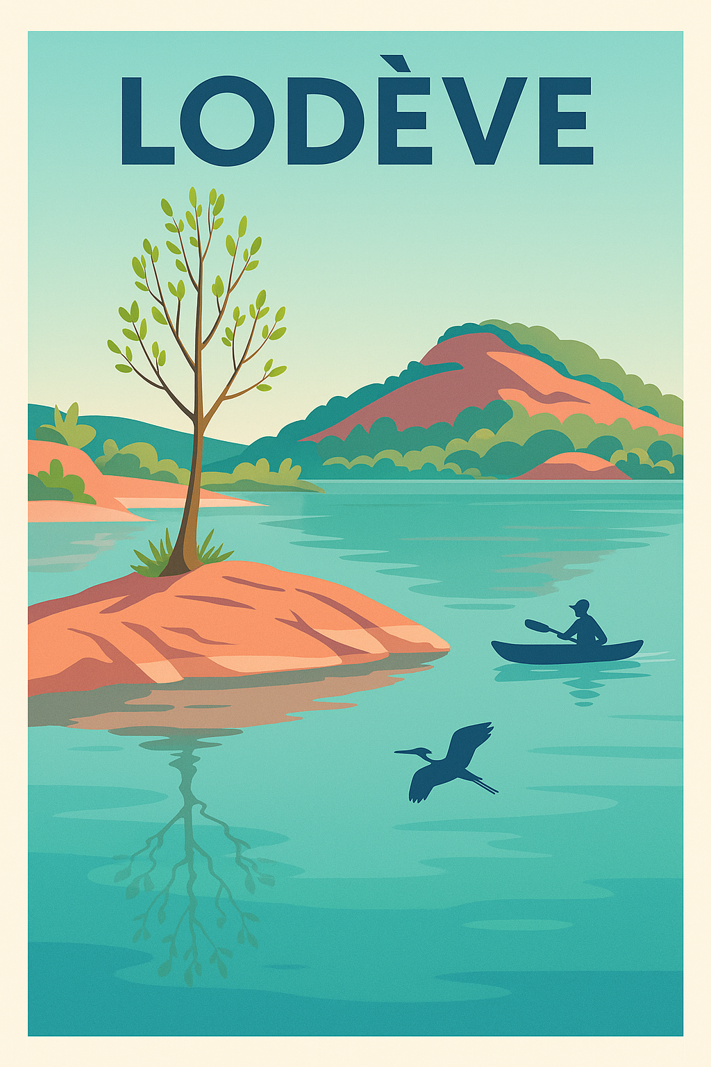 Affiche de Lodève - Escapade paisible au fil de l'eau