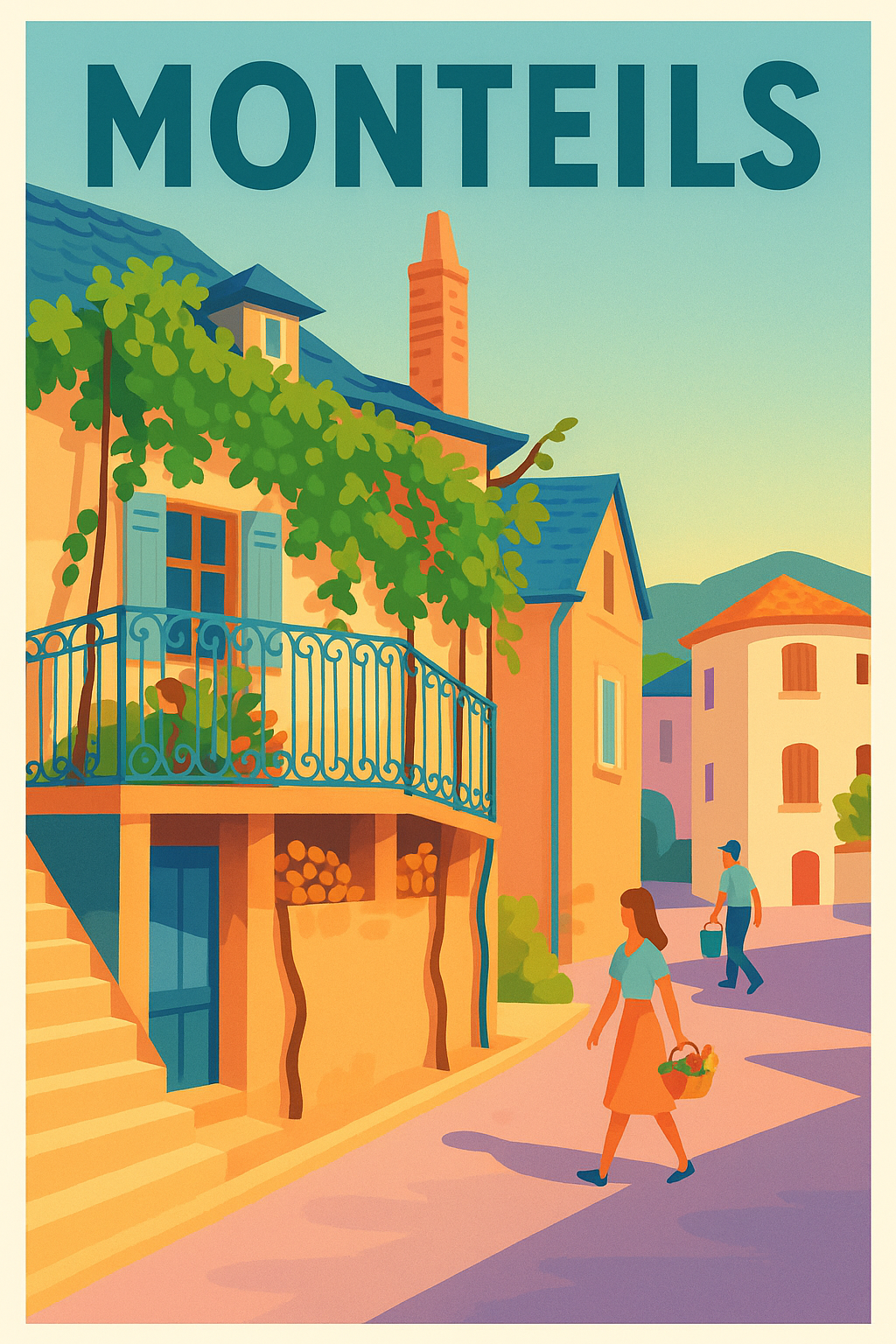 Affiche de Monteils - Douceur de Vie Provençale