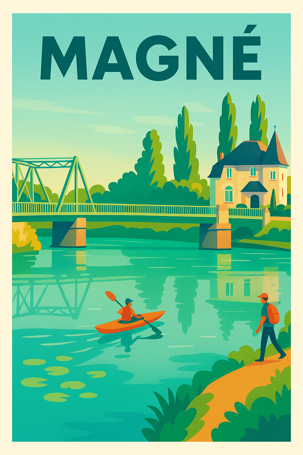 Affiche de Magné - Évasion paisible au fil de l'eau