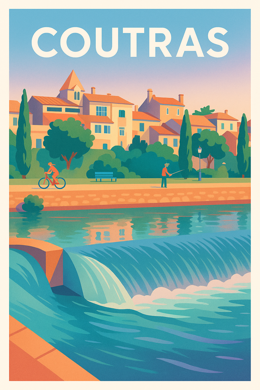 Affiche de Coutras - Charme et quiétude au fil de l'eau