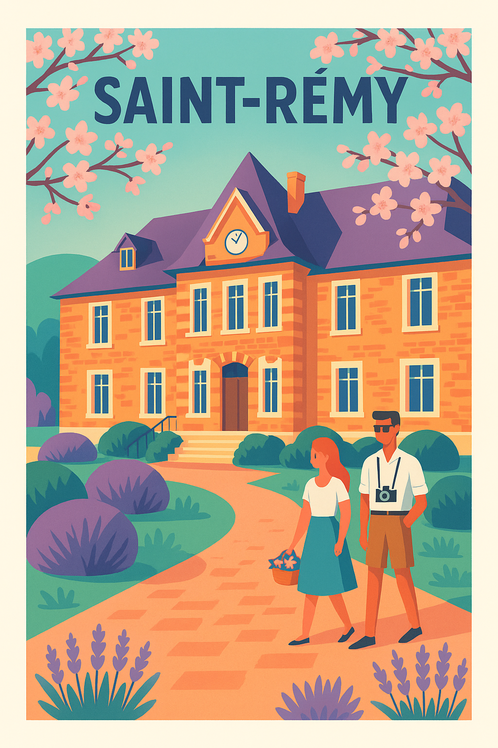 Affiche de Saint-Rémy - Charme bucolique et douceur d'été