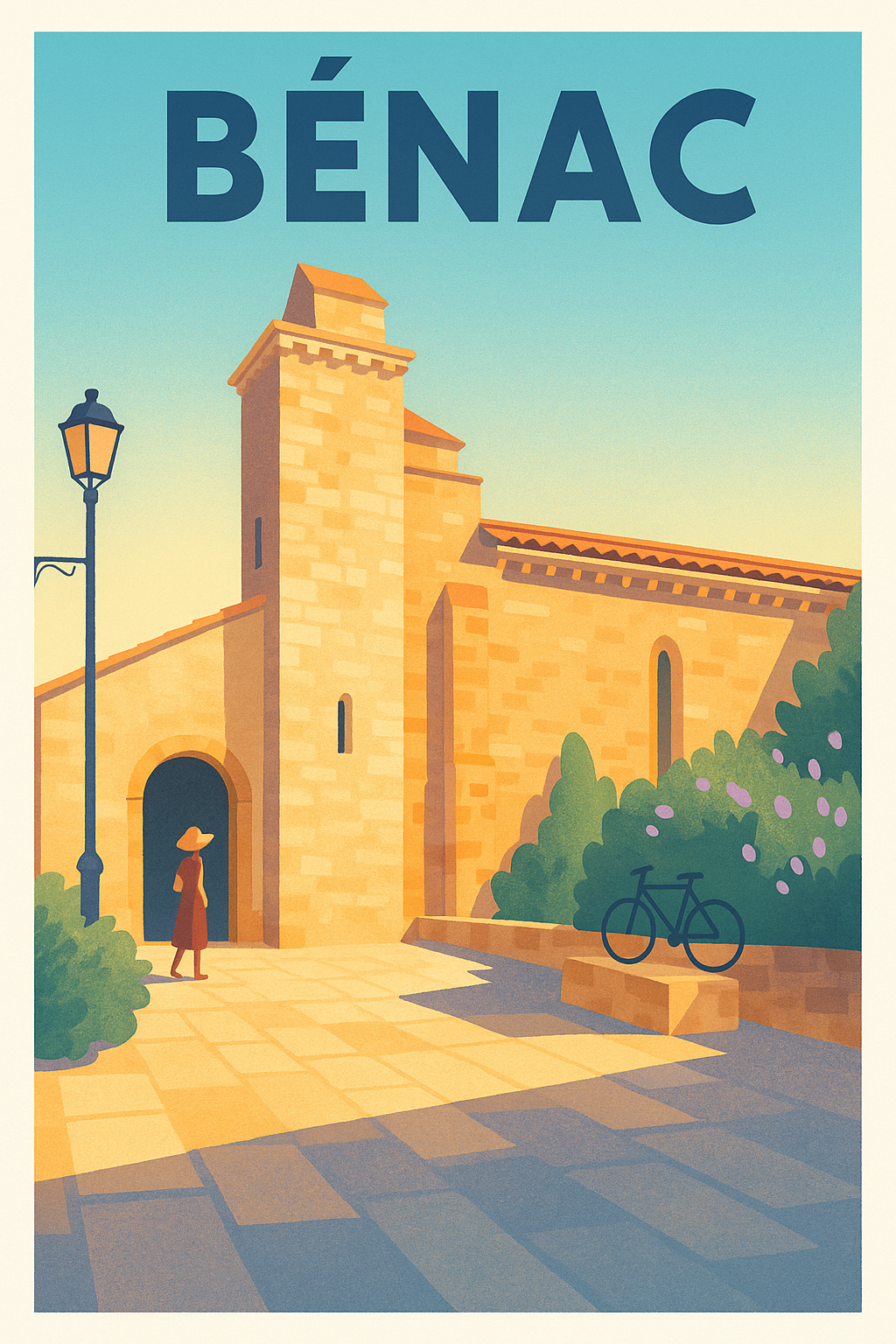 Affiche de Bénac - Charme ensoleillé du Sud-Ouest