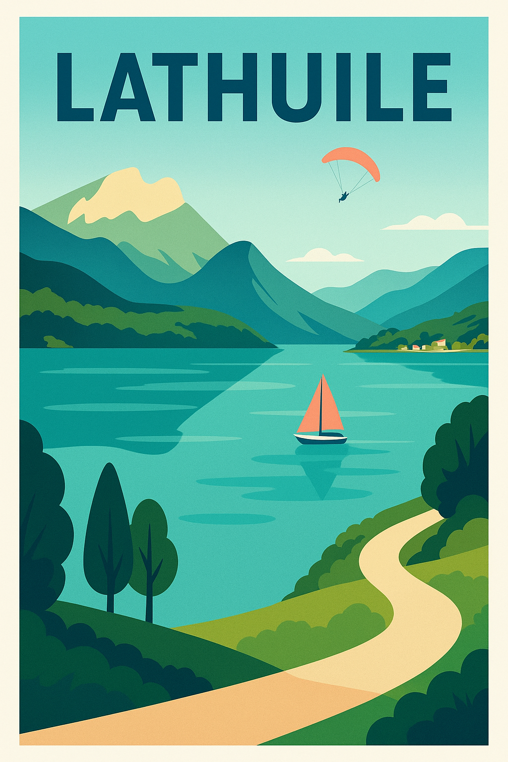 Affiche de Lathuile - Escapade sereine au bord du lac