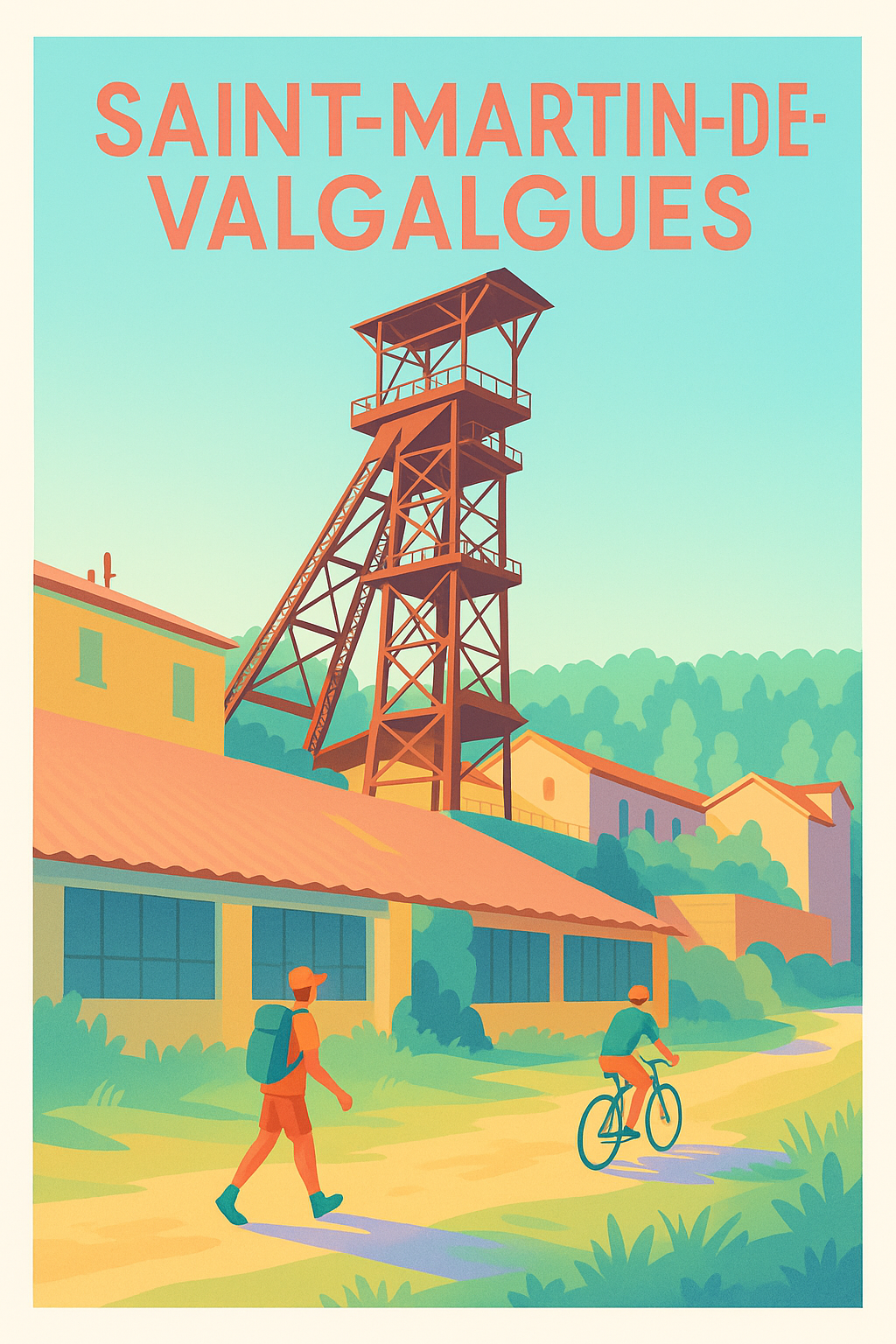 Affiche de Saint-Martin-de-Valgalgues - L'âme industrielle en balade
