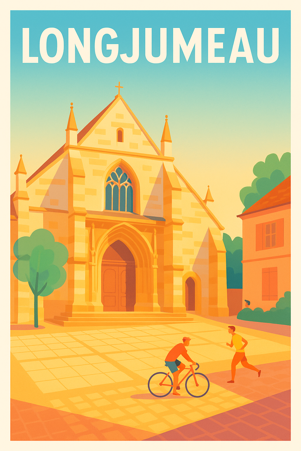 Affiche de Longjumeau - Charme et quiétude d'une place animée