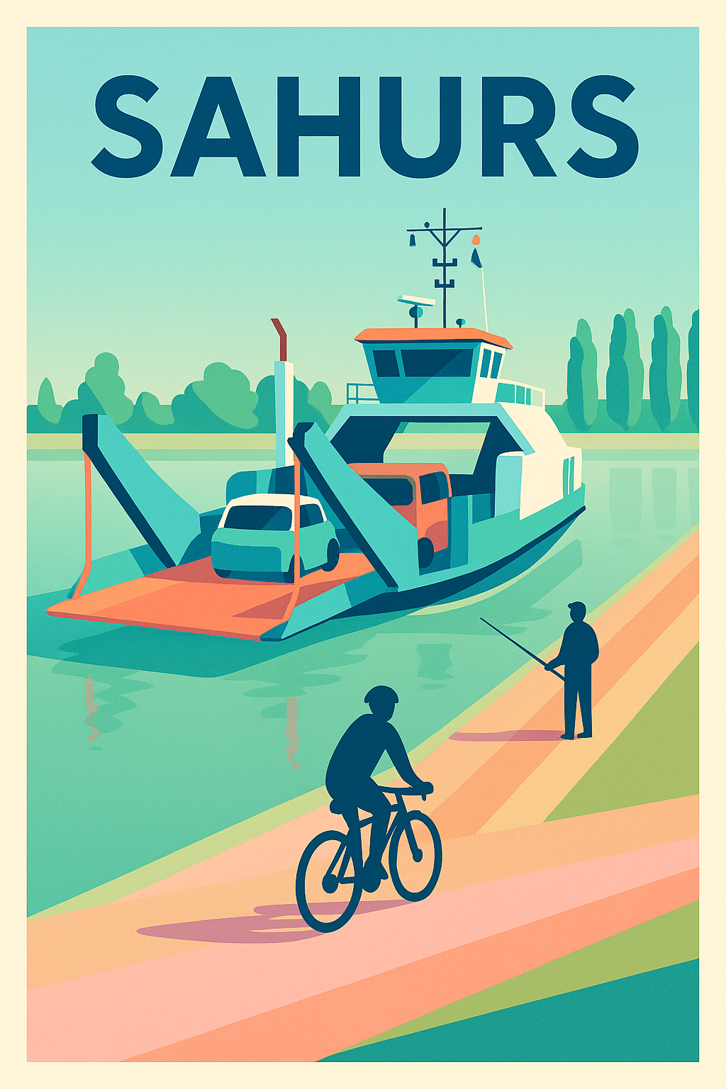 Affiche de Sahurs - Escapade fluviale et douce quiétude