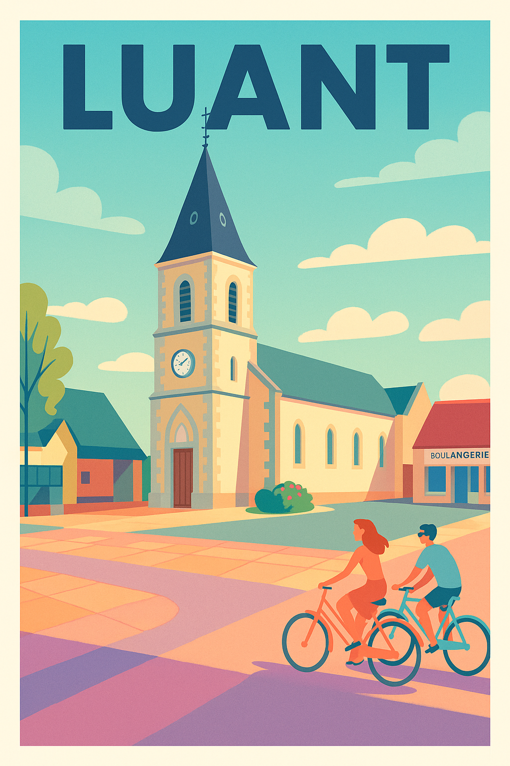 Affiche de Luant - Village paisible au charme authentique
