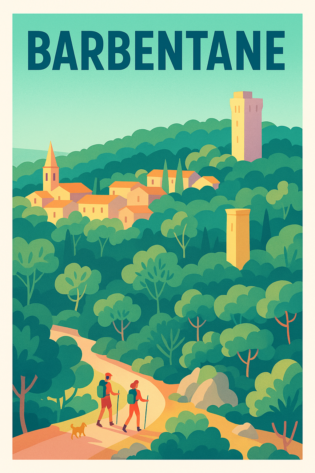Affiche de Barbentane - Promenade au cœur de la nature provençale