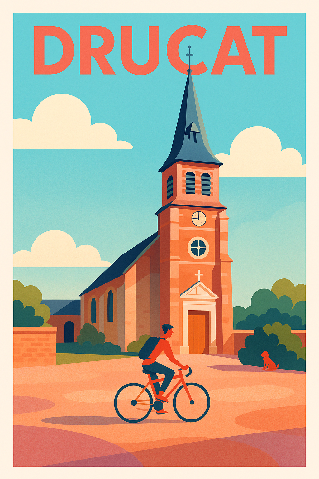 Affiche de Drucat - Sérénité et patrimoine à vélo