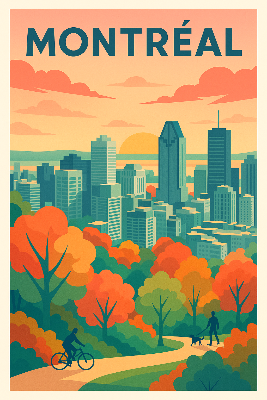 Affiche de Montréal - Évasion urbaine en automne