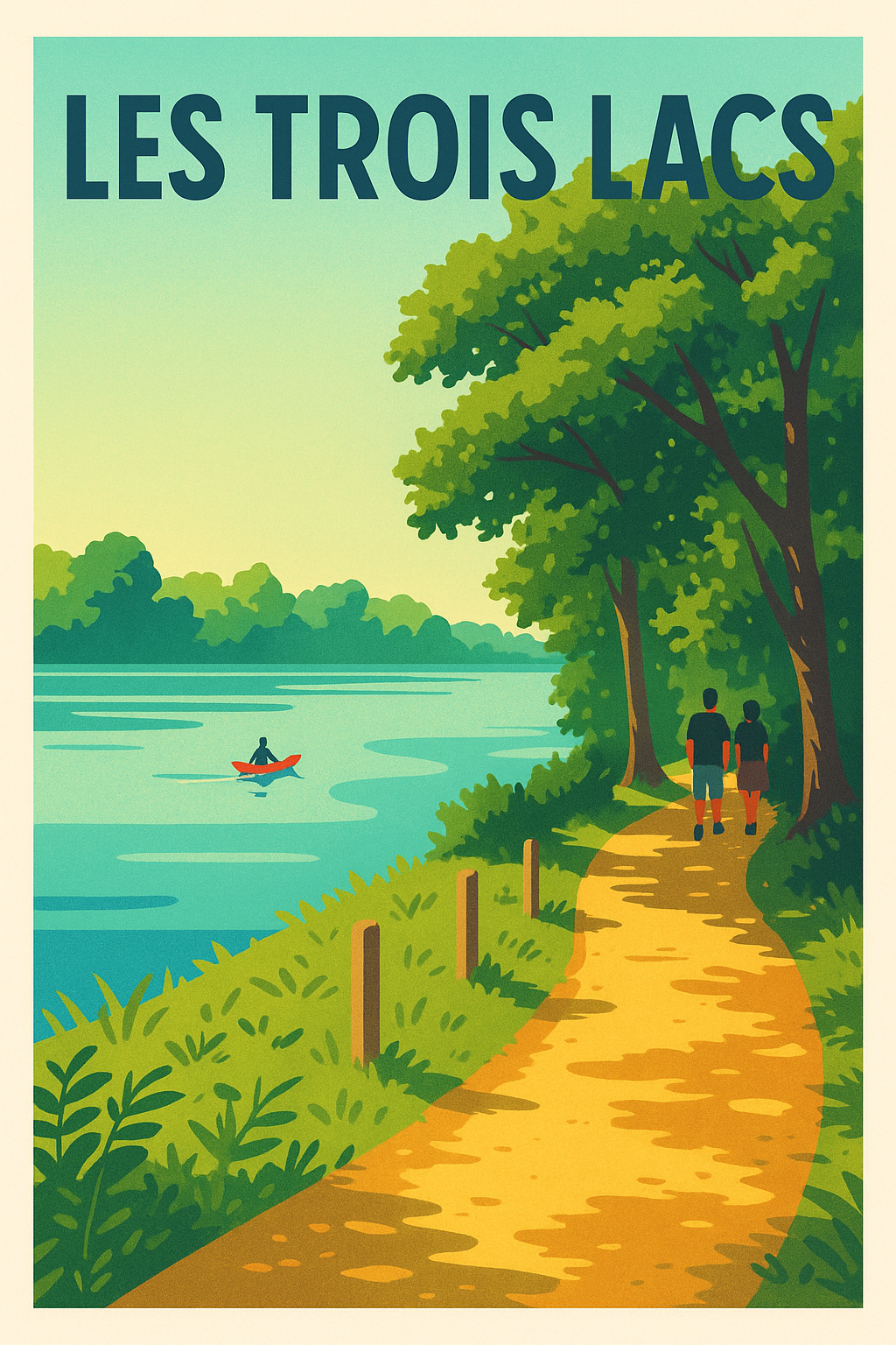 Affiche de Les Trois Lacs - Promenade paisible au bord de l'eau