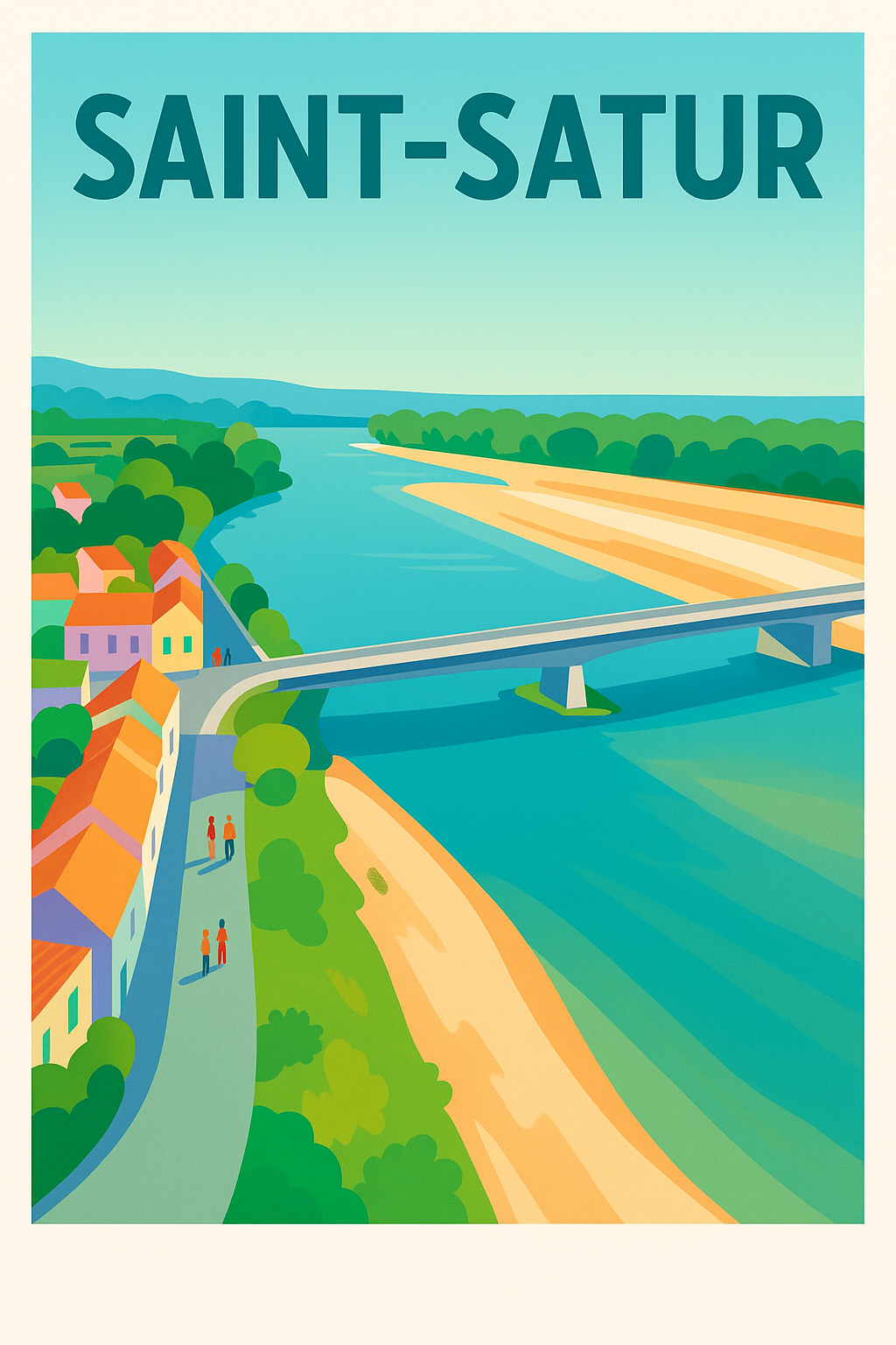 Affiche de Saint-Satur - Le charme apaisant du bord de Loire