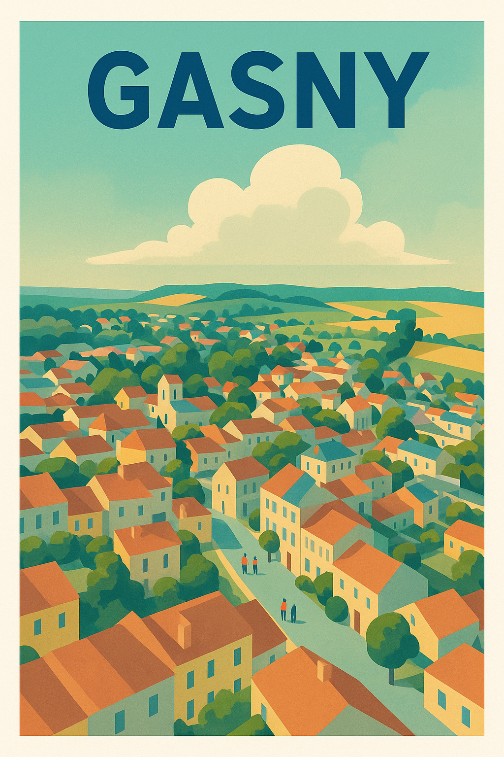 Affiche de Gasny - Charme bucolique en Normandie
