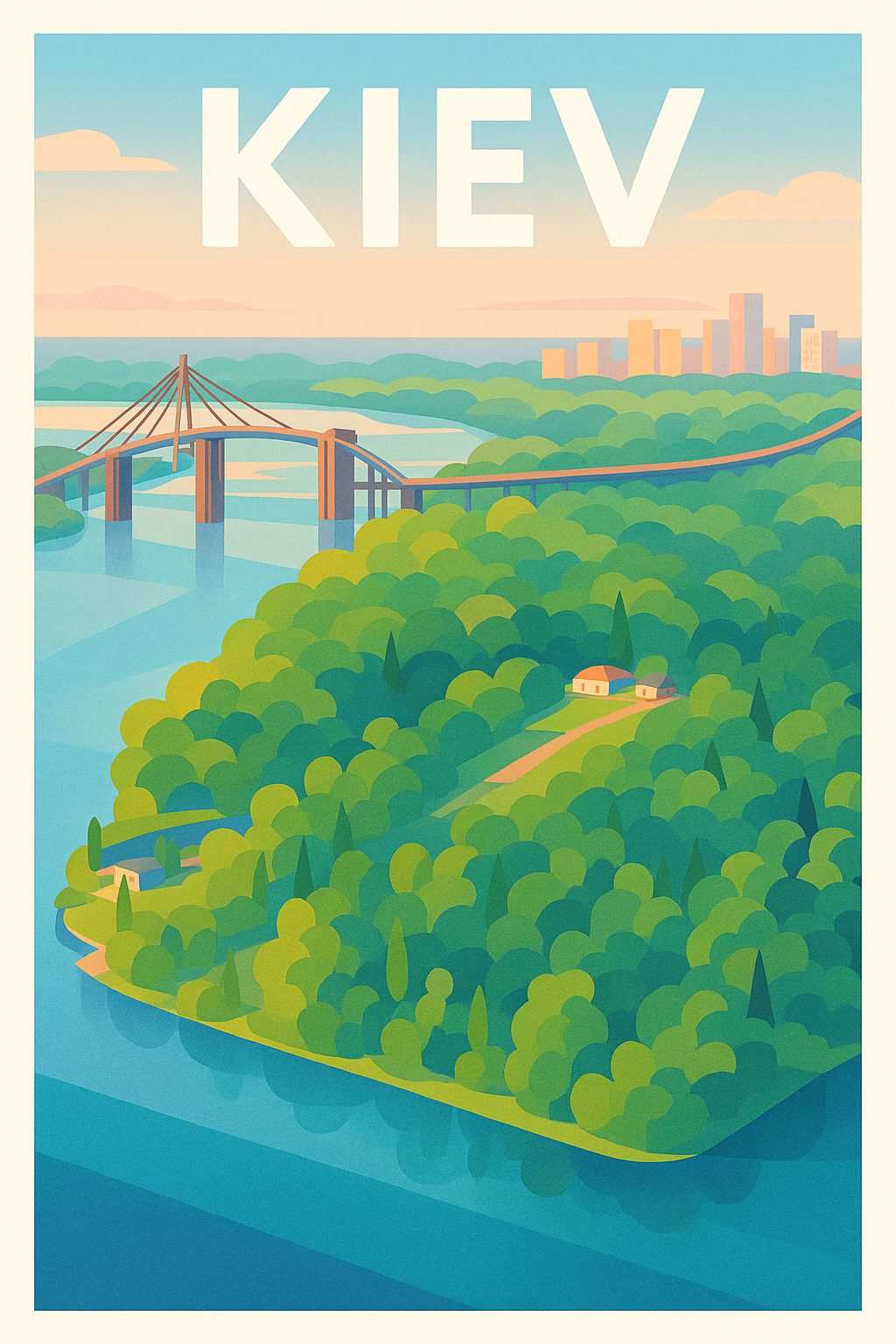 Affiche de Kiev - Harmonie entre nature et urbanisme