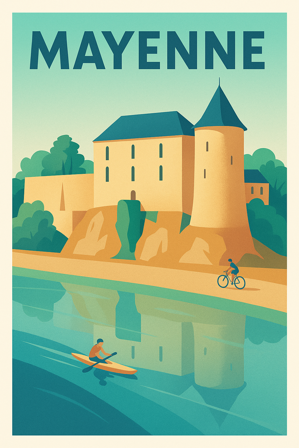 Affiche de Mayenne - Un cadre naturel et historique apaisant