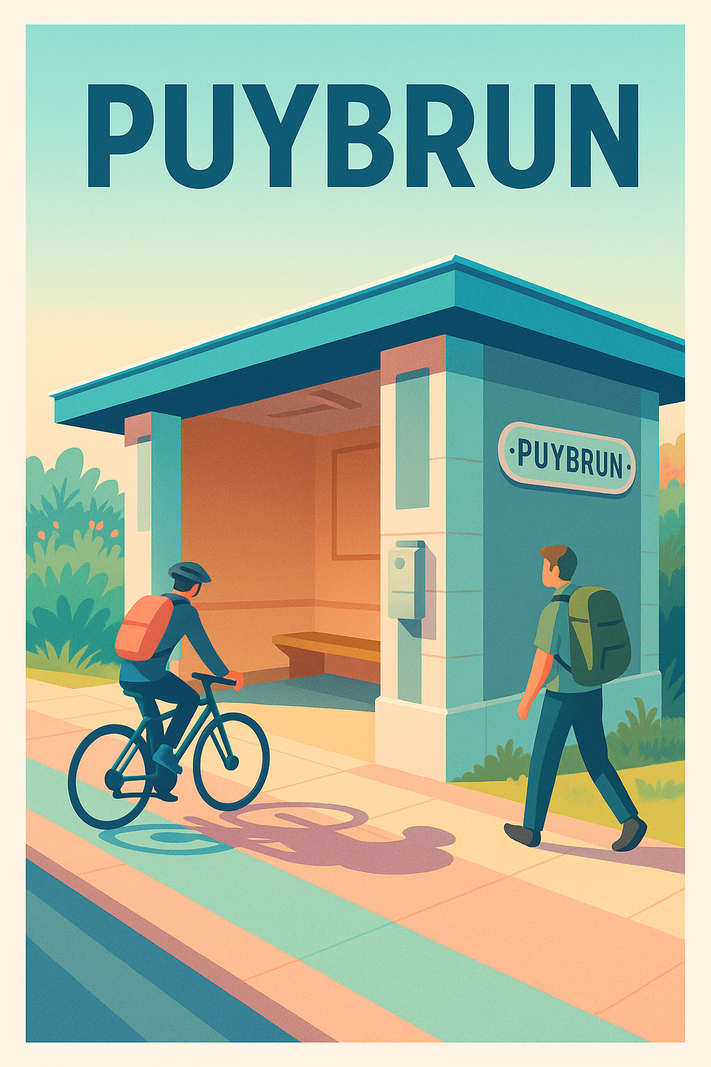 Affiche de Puybrun - Escapade tranquille à la halte du voyageur