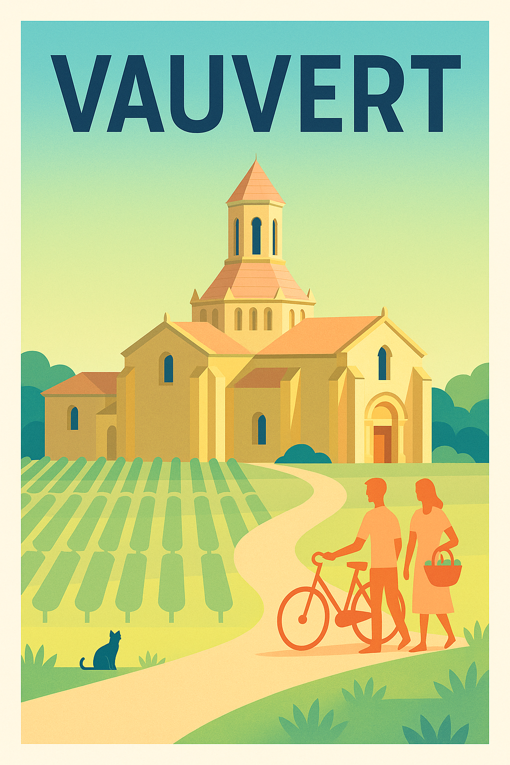 Affiche de Vauvert - Charme champêtre et patrimoine historique