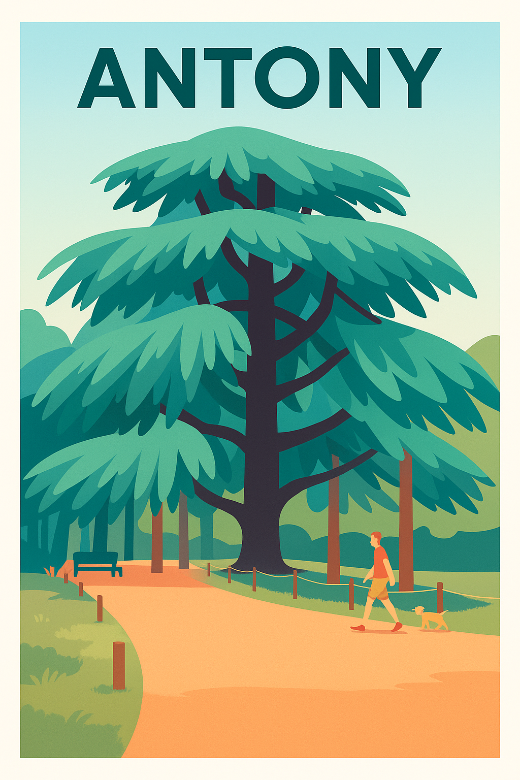 Affiche de Antony - Promenade paisible sous le grand arbre